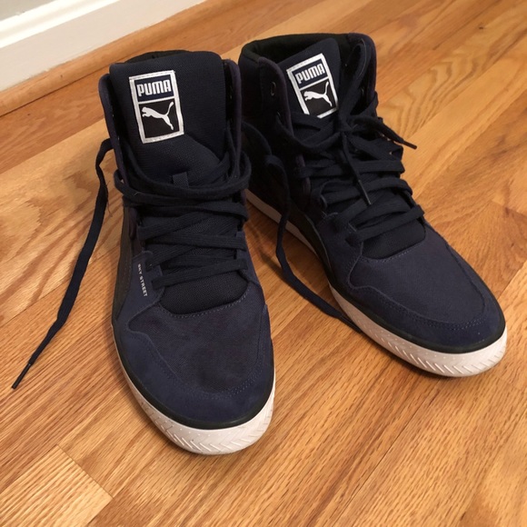 Puma Blue Suede Hight Tops - Picture 7 of 7